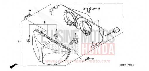 HEADLIGHT (CBF600S/SA) CBF600SA6 de 2006